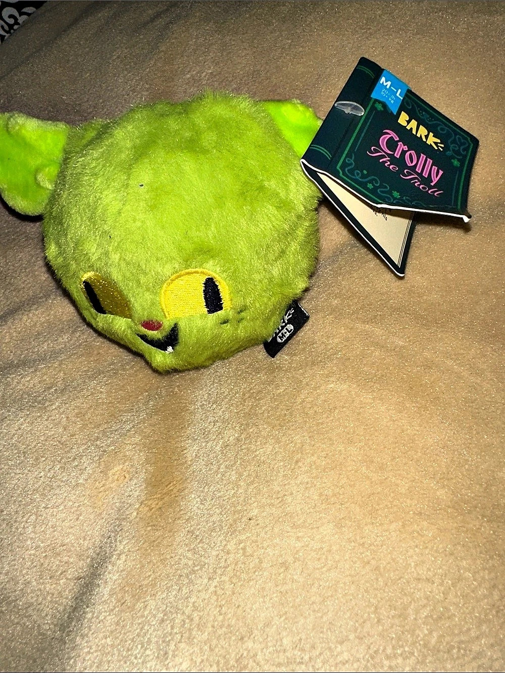 BARK Trolly The Troll Green & Pink Dog Toy NWT